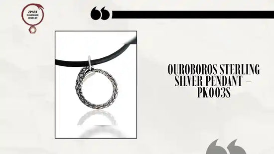 Ouroboros Sterling Silver Pendant &ndash; PK003s by@Outfy