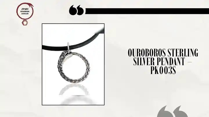 Ouroboros Sterling Silver Pendant &ndash; PK003s by@Outfy