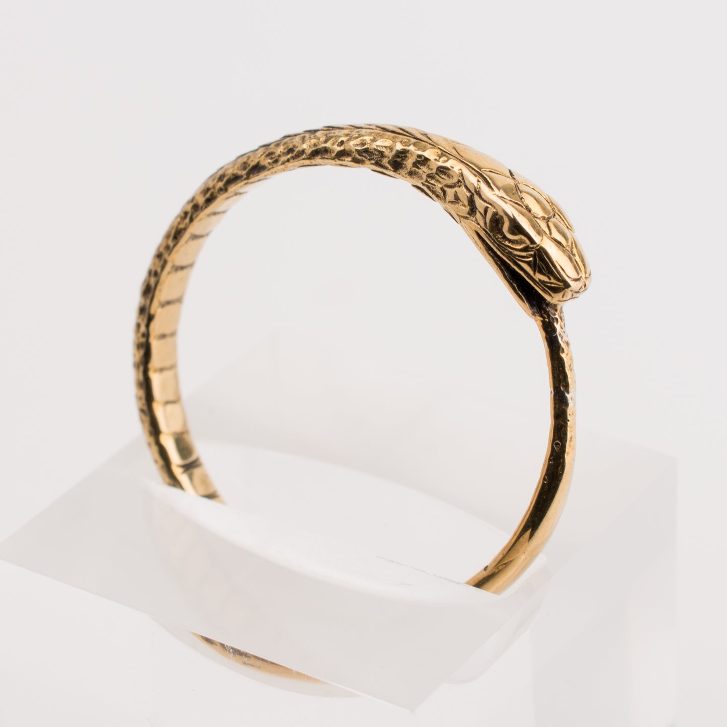 Ouroboros Thin Ring Bronze Handmade