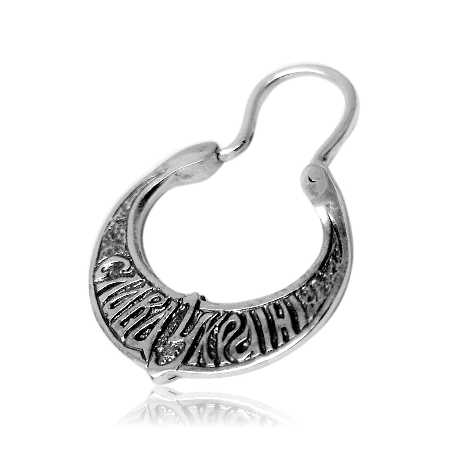 Mens earring ukrainian tryzub sterling silver