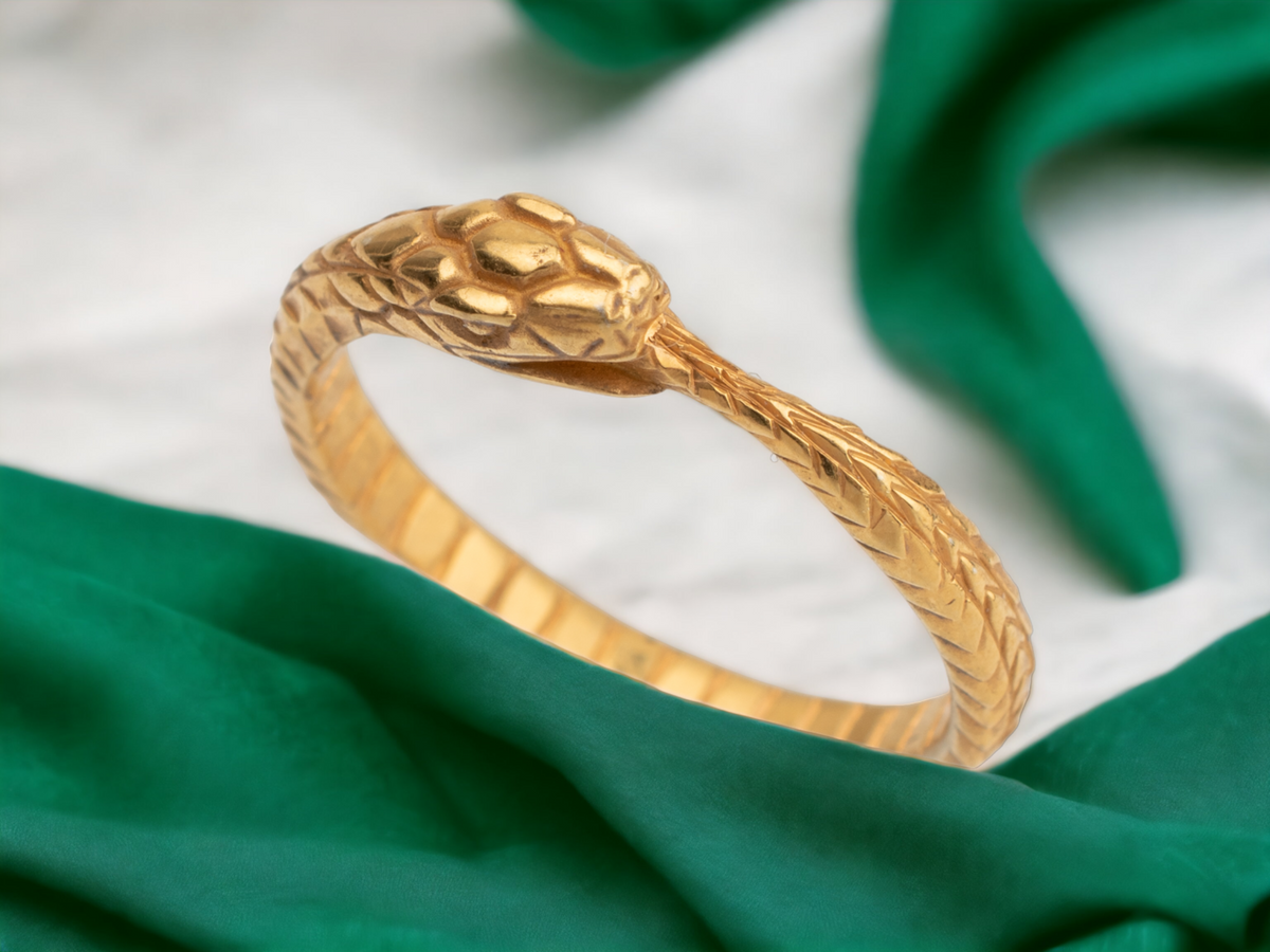 Ouroboros Ring – Gold Plated Sterling Silver – RK001SPG