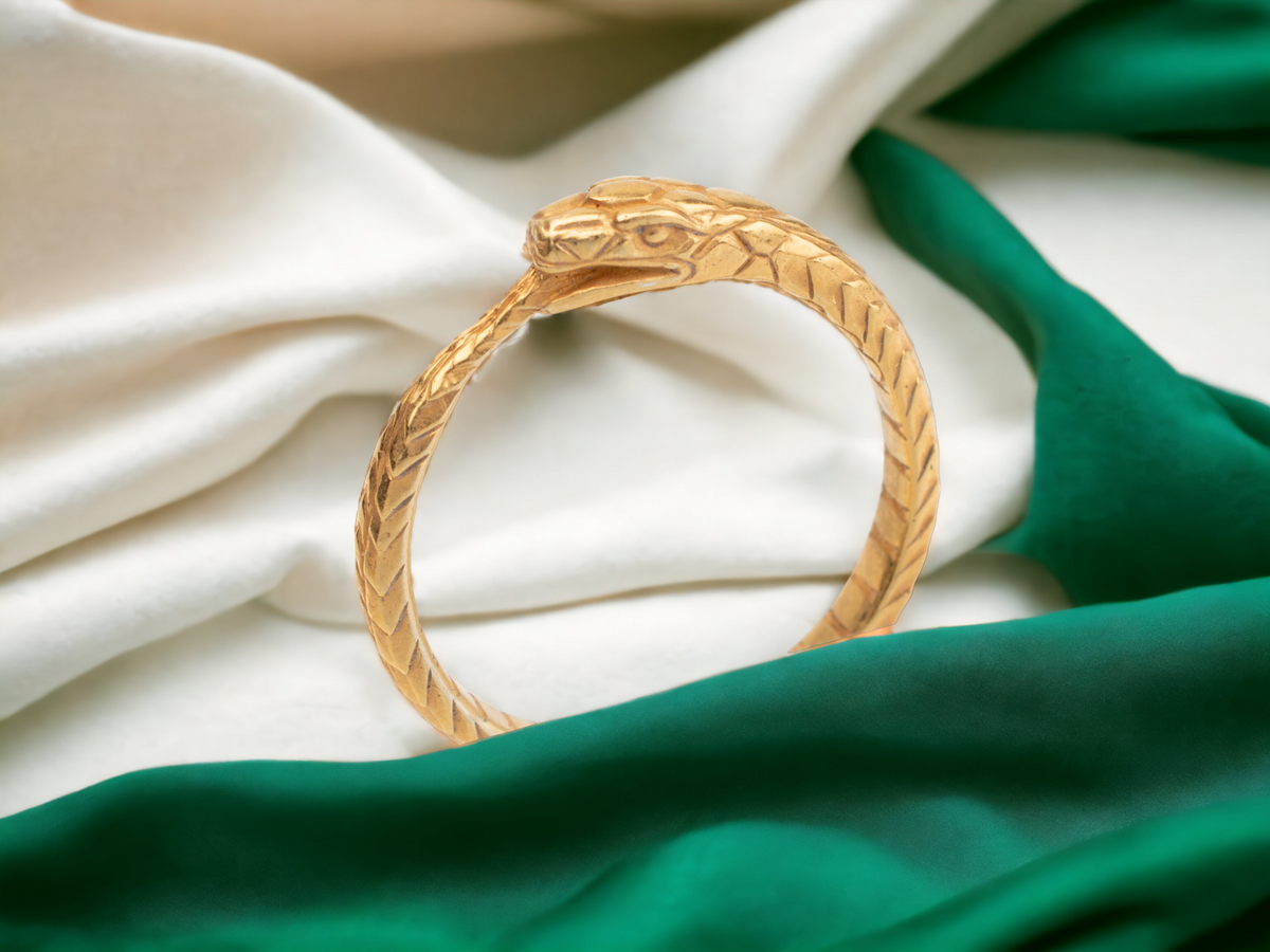 Ouroboros Ring – Gold Plated Sterling Silver – RK001SPG