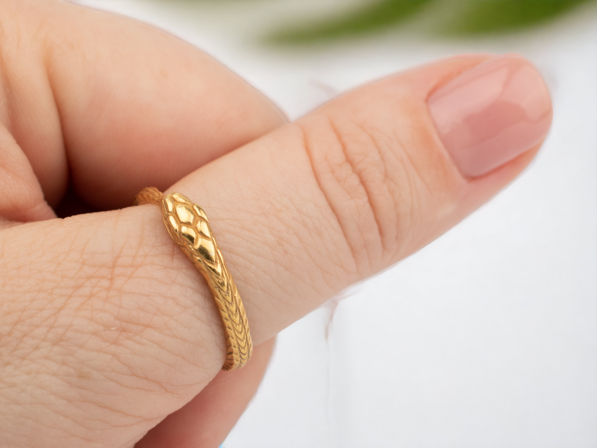 Ouroboros Ring – Gold Plated Sterling Silver – RK001SPG