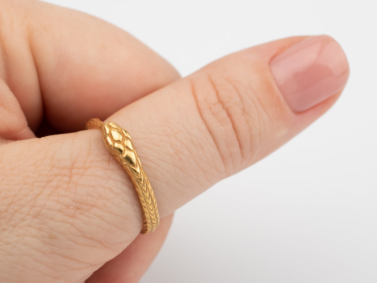 Ouroboros Ring – Gold Plated Sterling Silver – RK001SPG