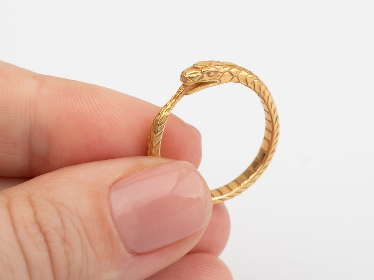 Ouroboros Ring – Gold Plated Sterling Silver – RK001SPG