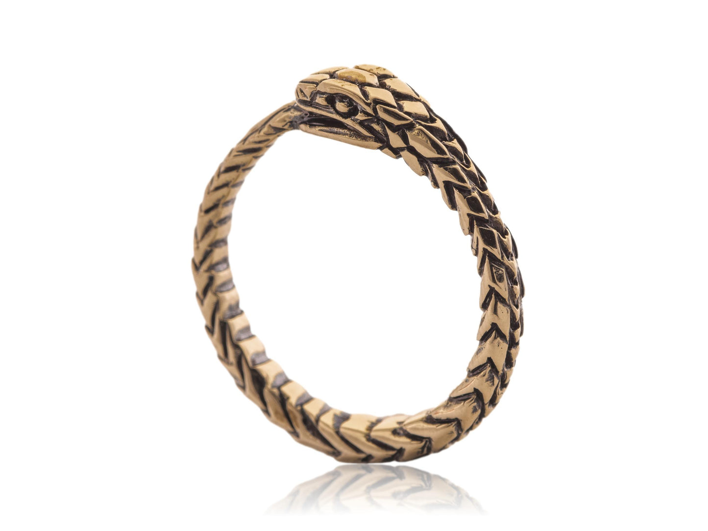 Ouroboros ring brass RK002b