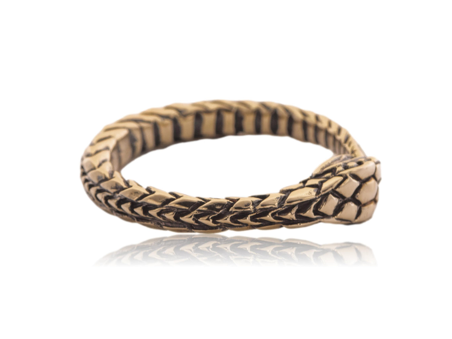 Ouroboros ring brass RK002b