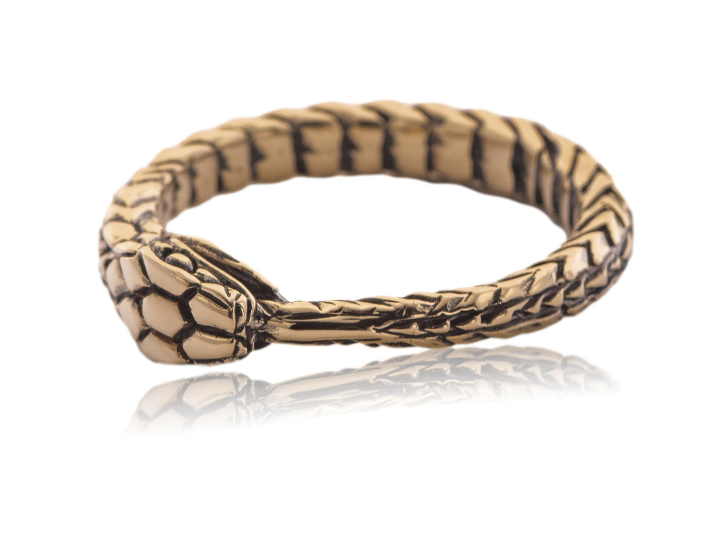 Ouroboros ring brass RK002b