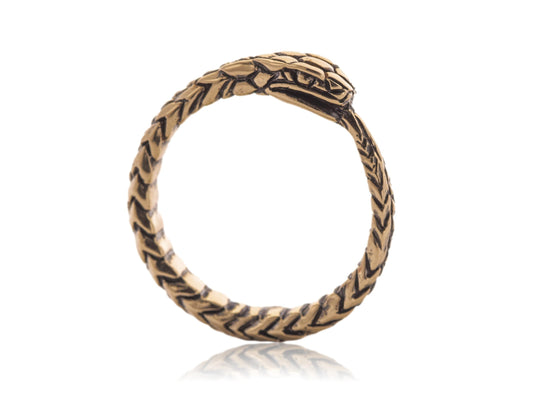 Ouroboros ring brass RK002b