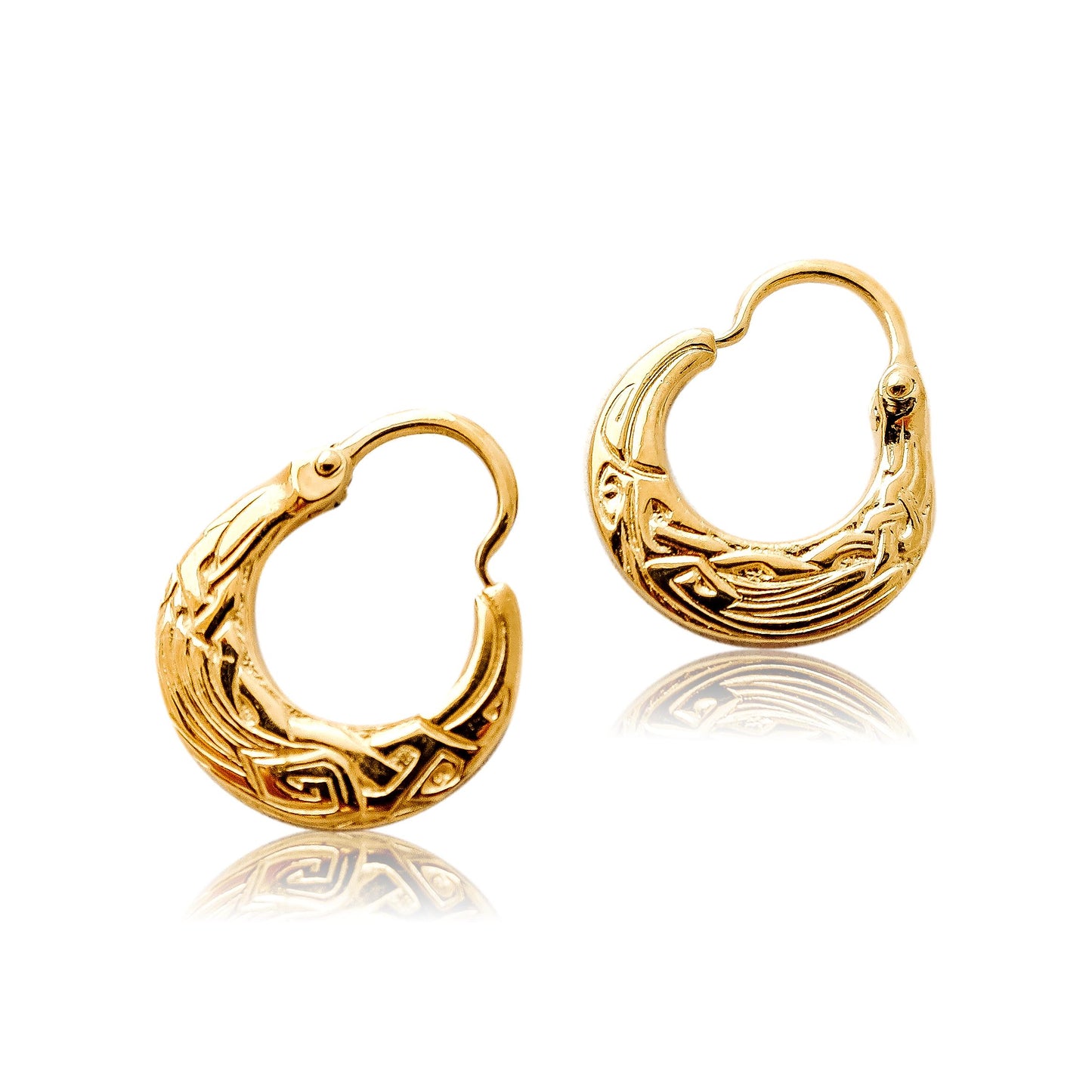 Raven earrings plated gold silver
