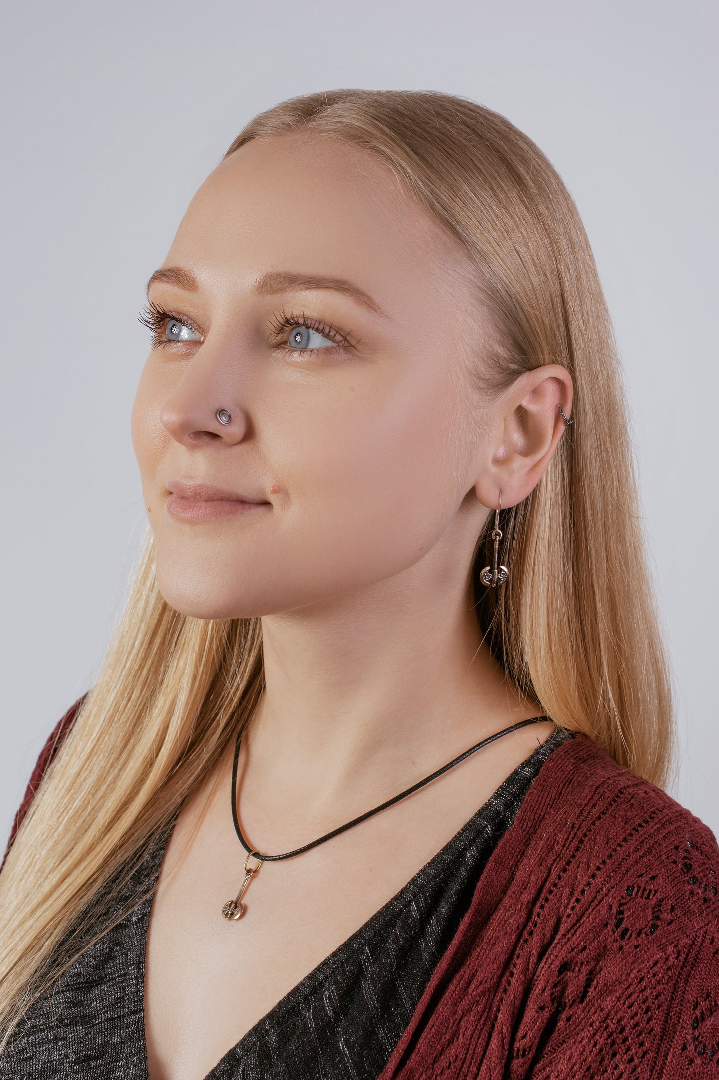 Labrys earrings for woman sterling silver