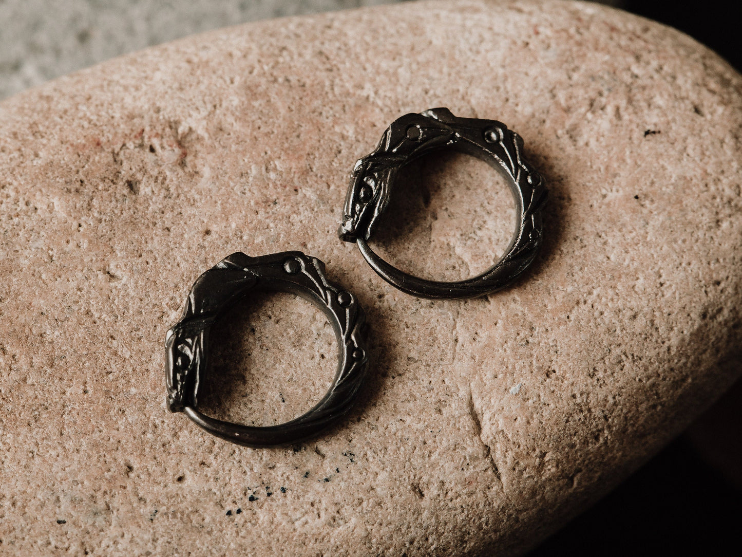 huggie hoop earrings ouroboros sterling silver sleeper earrings black hoop cartilage earrings