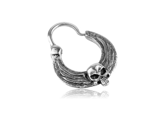 Skull earrings sterling silver