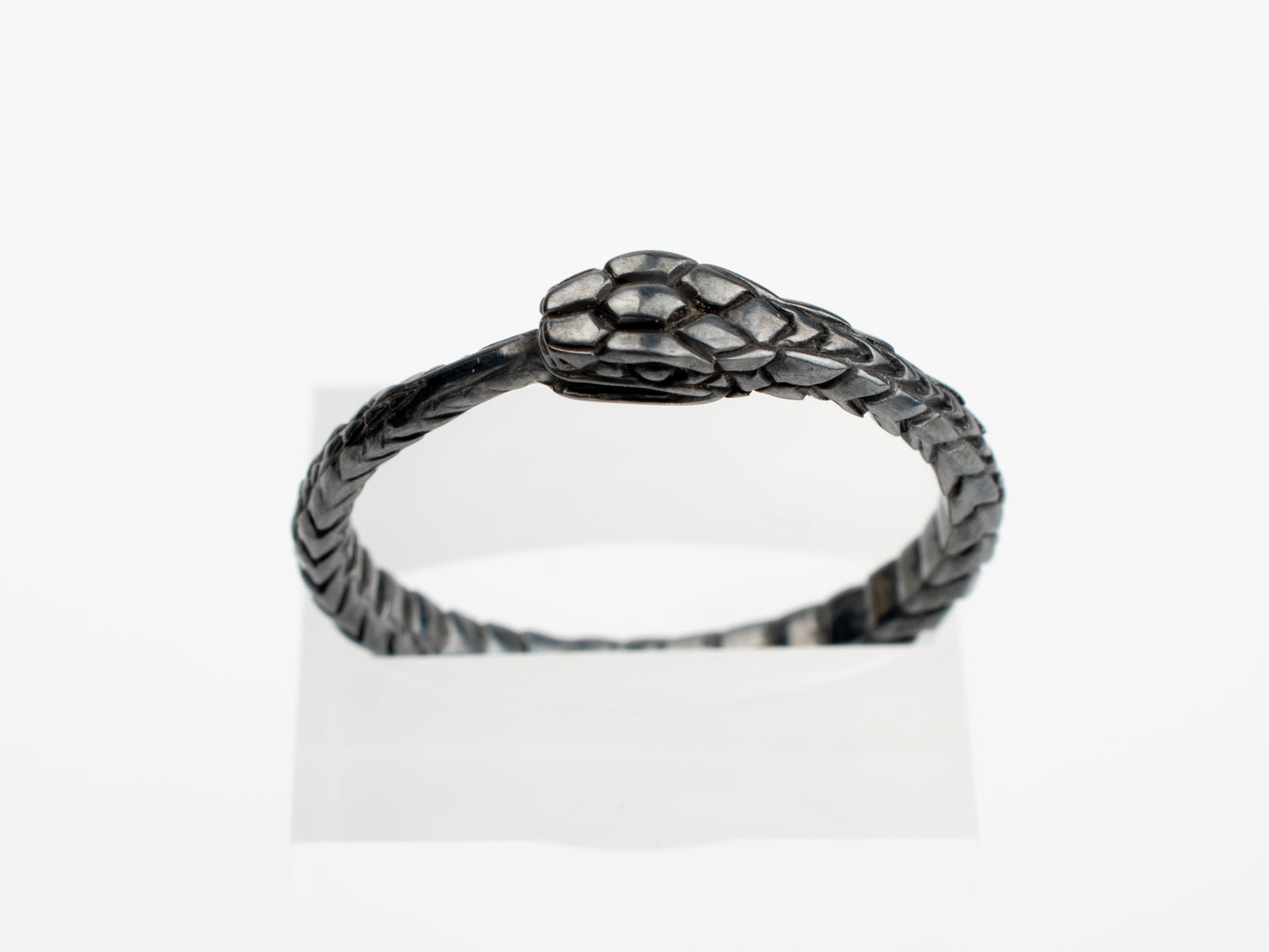 Black ring ouroboros sterling silver RK002SD