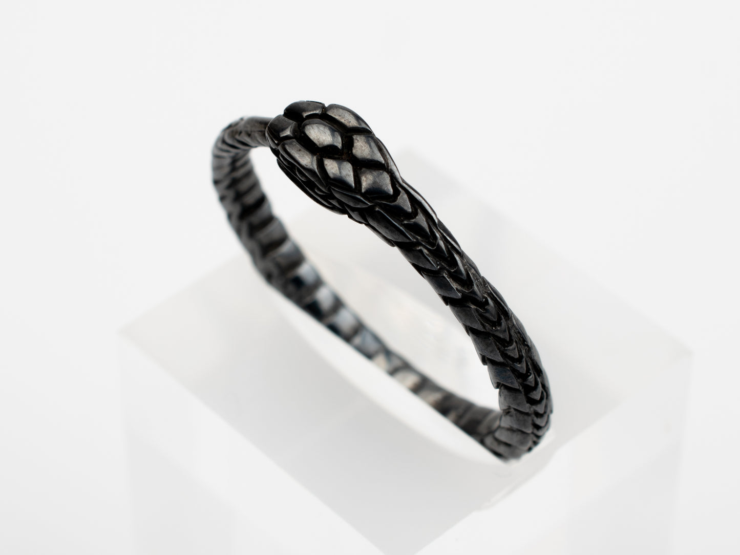 Black ring ouroboros sterling silver RK002SD