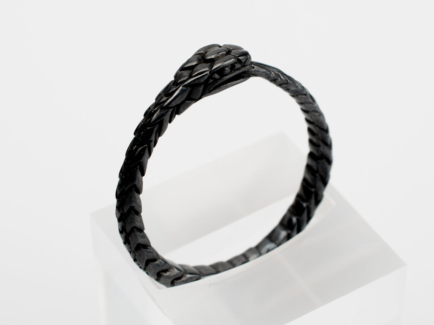 Black ring ouroboros sterling silver RK002SD